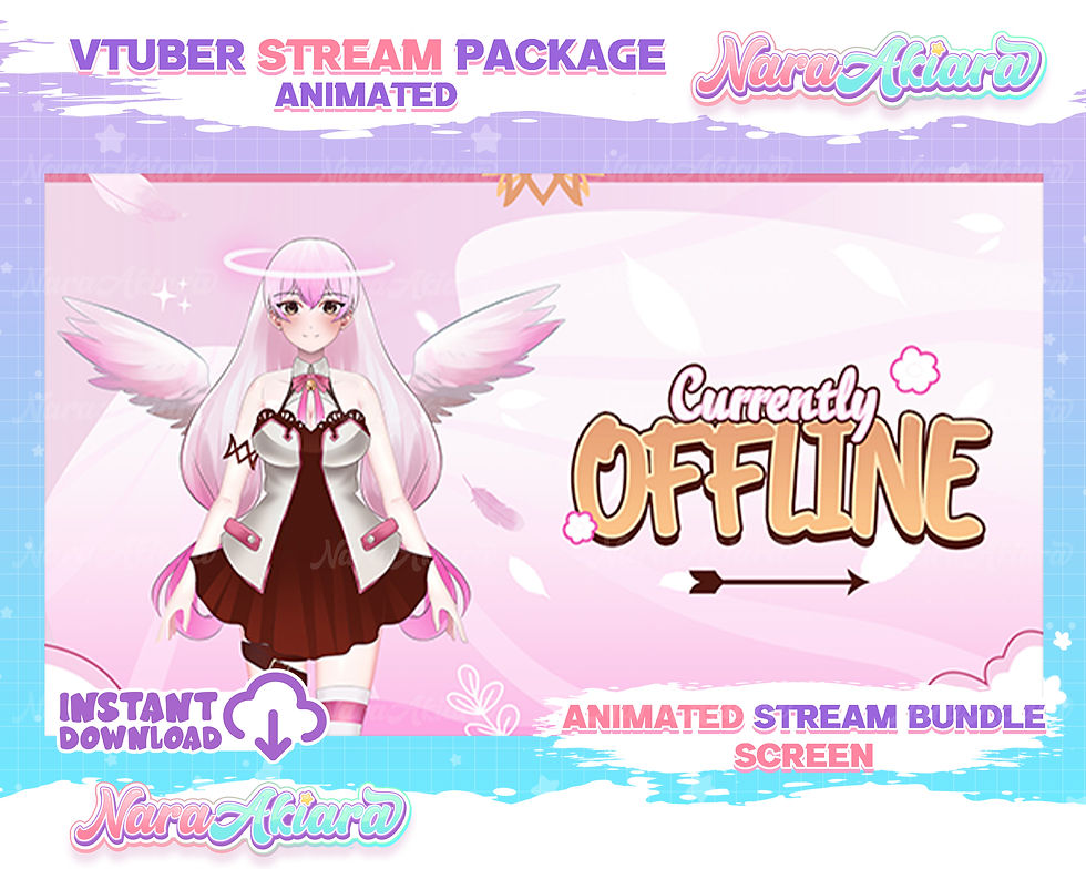 Thumbnail: Embrace Heavenly Vibes with the Anime Angel Pink Overlay Stream Pack
