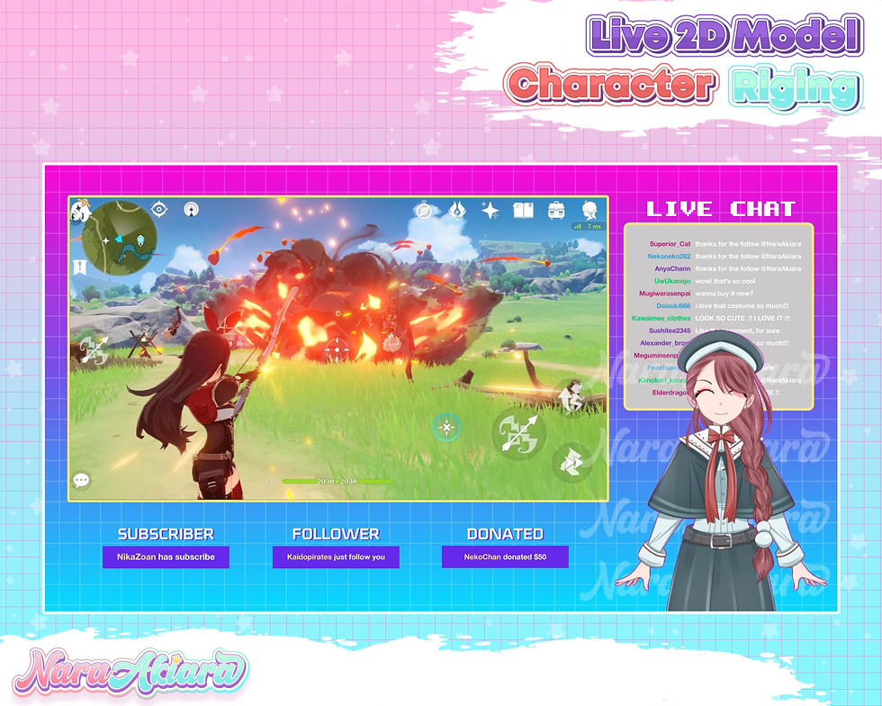縮圖：Set Sail with Style Vtuber Live2d Anime Black Sailor Girl Clothes for Streamers