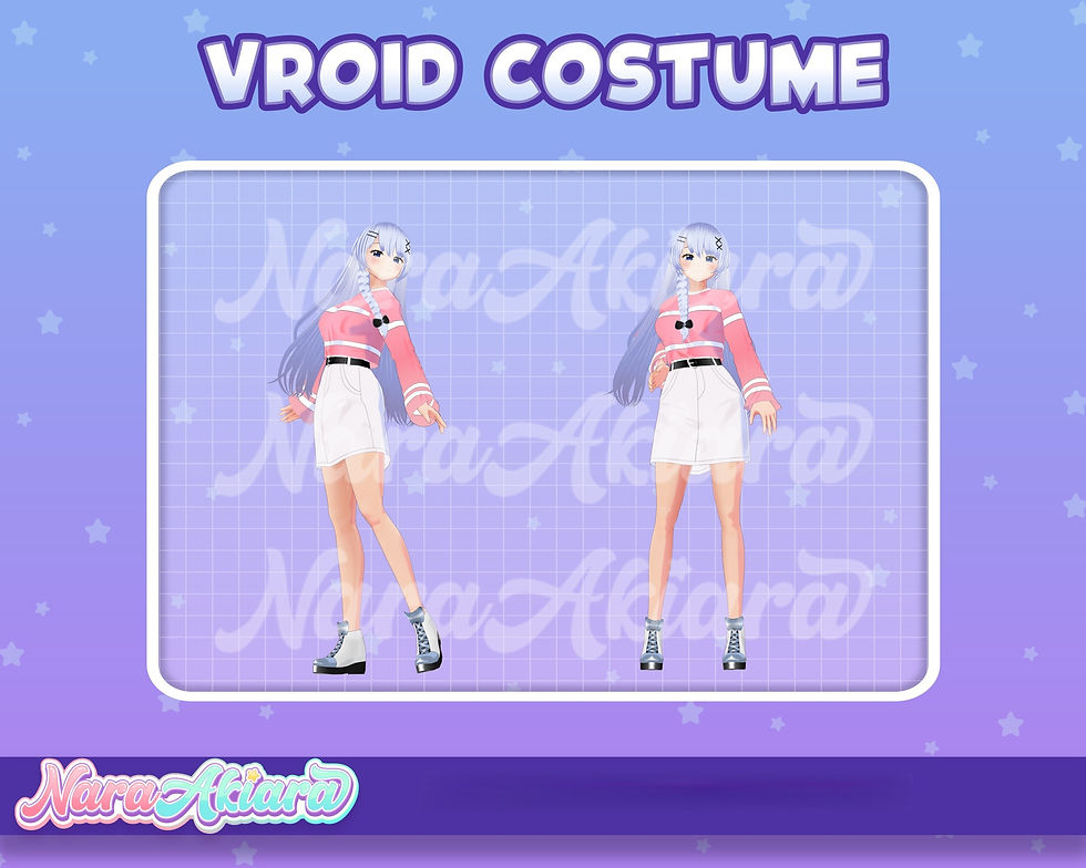 Thumbnail: Step into Casual Chic with 3D Vroid Costumes for Your Virtual Persona