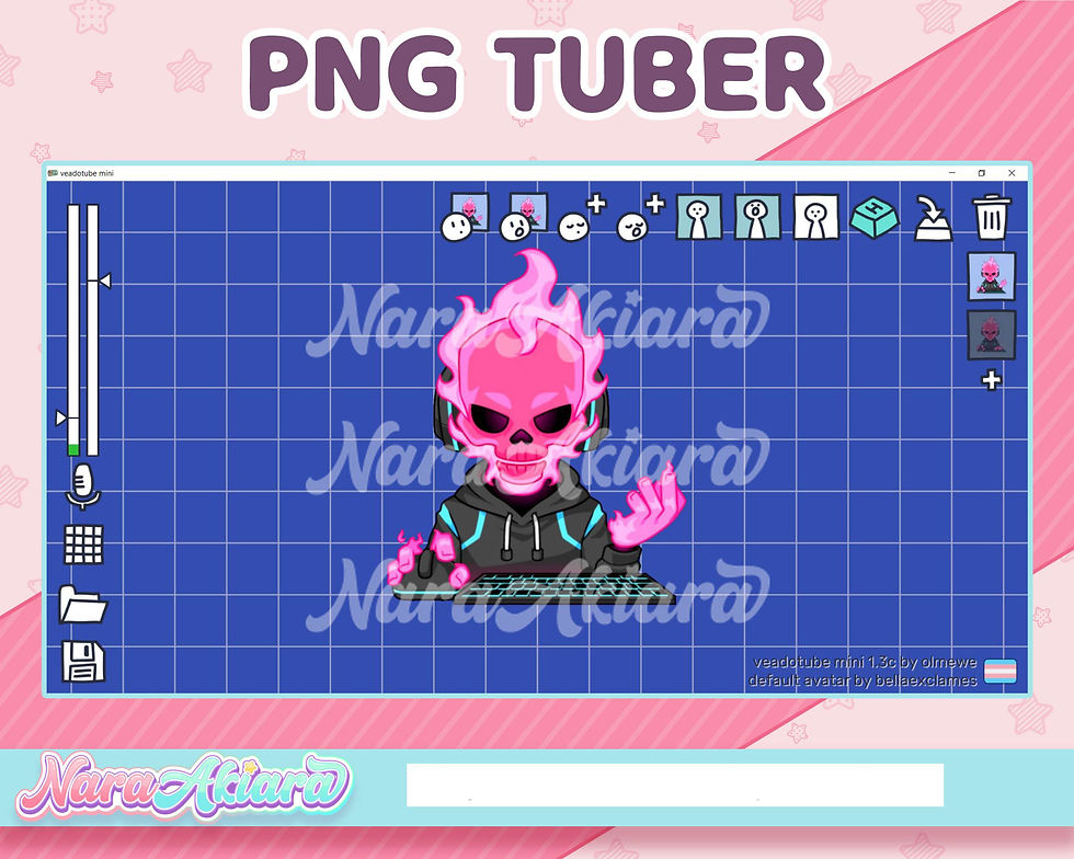 Thumbnail: Conquers Live Streaming Realm with Our Pink Fire Skull PNG Tuber for Streamers