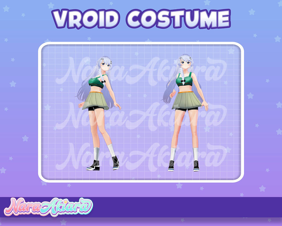 섬네일: Dress Your Model in Green Seamless Bra with Skirt  Styles 3D Clothes