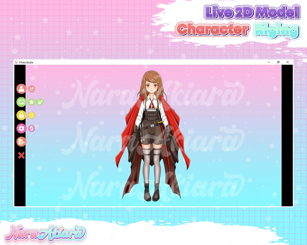 縮圖：Experience the Valor of the Samurai with our Live2D Red Cape Girl Vtuber Models