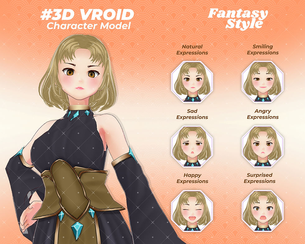 Thumbnail: Stylish Anime Girl 3D Vroid Model Maria Jose for VTuber and Streaming