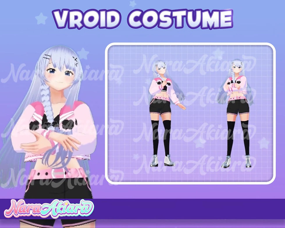 Thumbnail: Explore the Aurora Pink Casual Outfit Collection in Stunning 3D Vroid Costumes