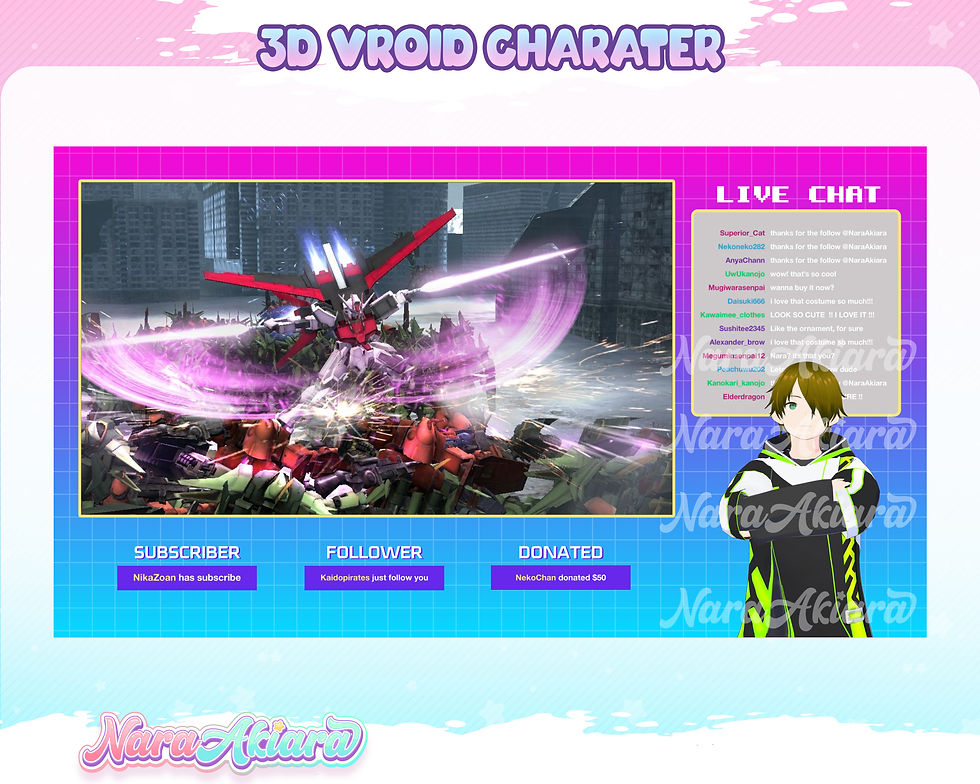 サムネイル： Enter a Digital Wonderland with a 3D Vroid Yuta Cyberpunk Anime Male Model