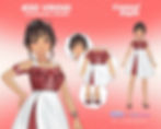 Thumbnail: Elegant Anime Girl Alesya in Red Dress with Glasses, Ready-to-Use 3D Vroid Model