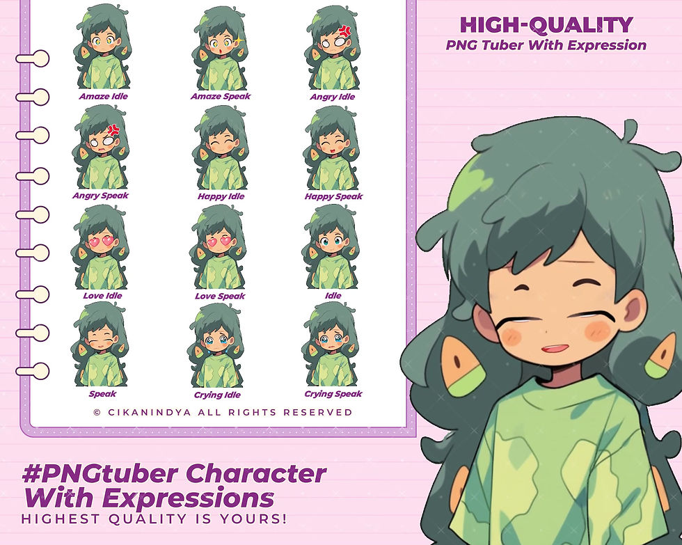 Thumbnail: Boost Your Streaming Appeal with Creative PNG Tuber Avatars Girl
