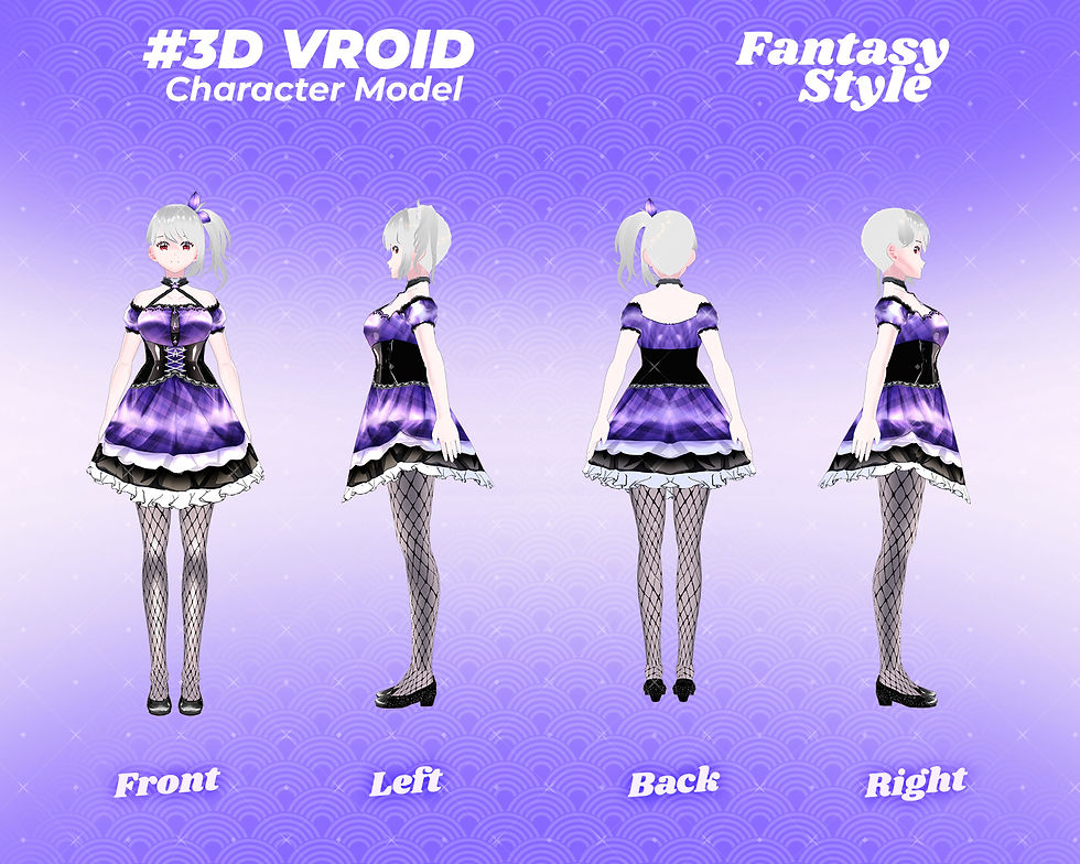 縮圖：Anime Dress Up Style 3D VRoid Model Perfect for Virtual Content Creators