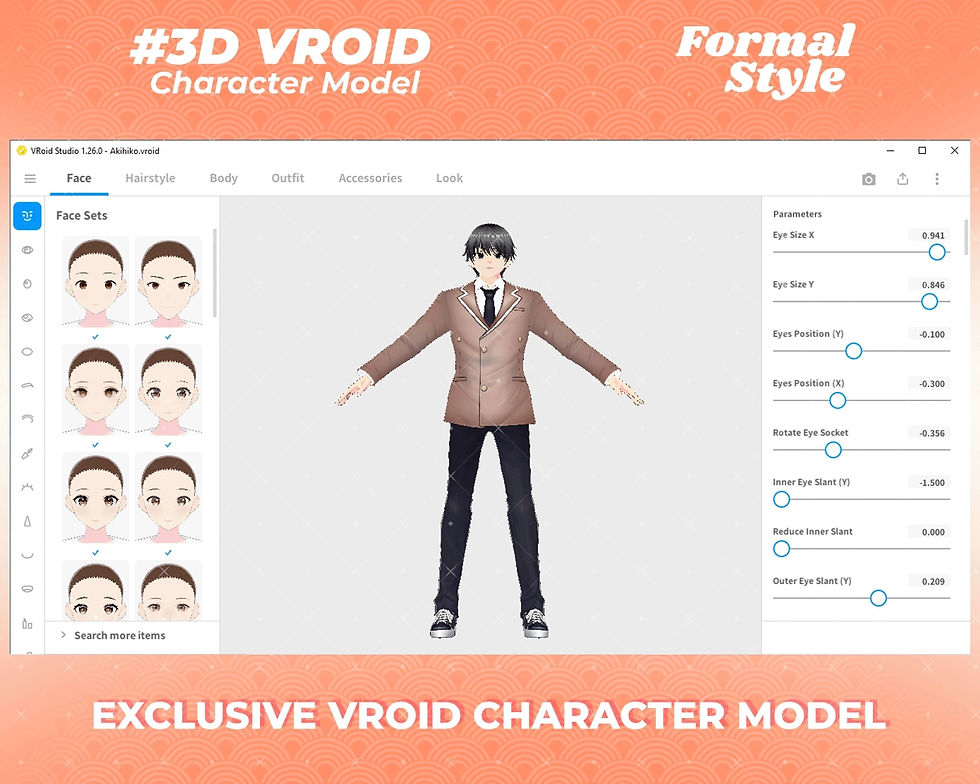 Thumbnail: Akihiko 3D Vroid Model – Anime Boy Character Avatar for VTubers & Virtual Stream
