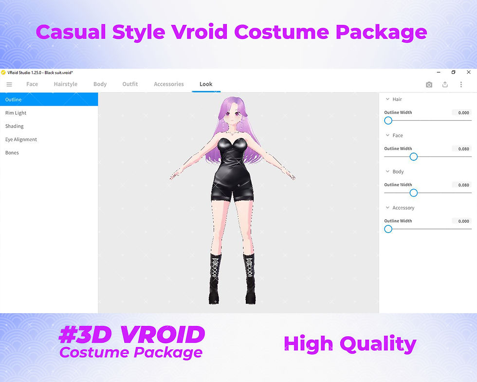 サムネイル： 3D VRoid Clothes Pack Sweet & Simple Girl's Daily Essentials
