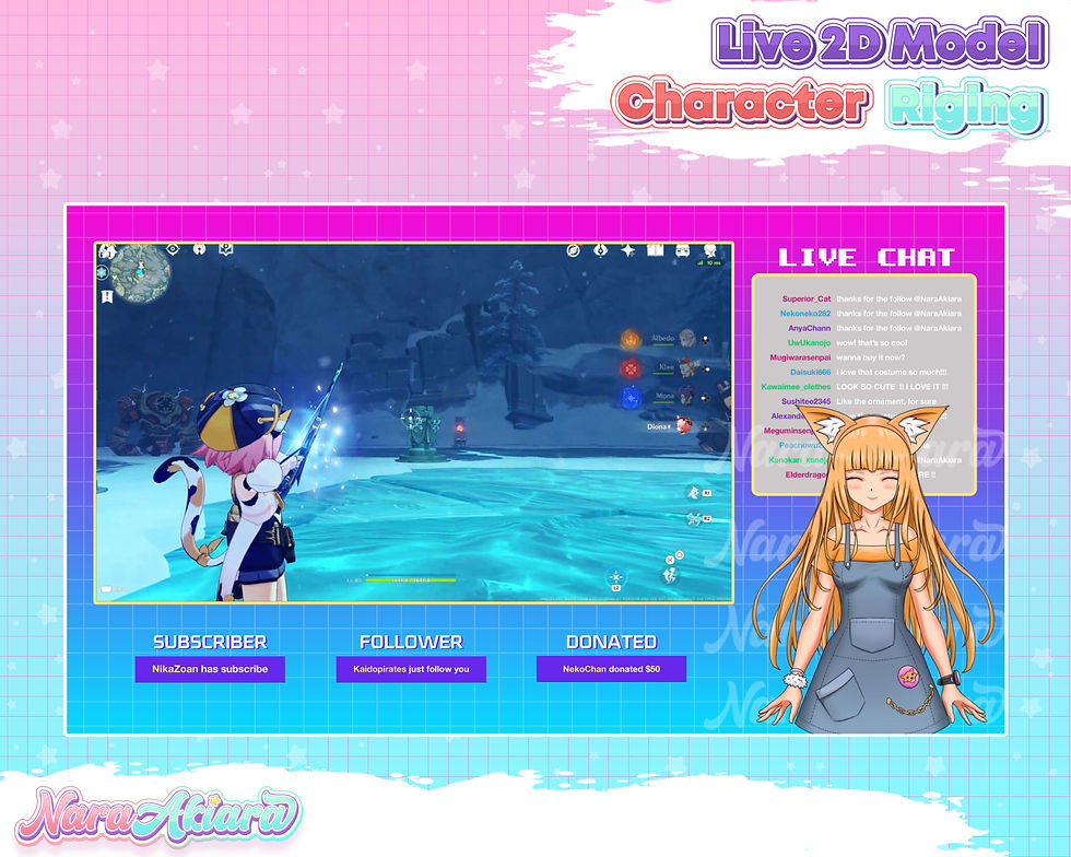 Thumbnail: Dive Into The Anime World With Orange Haired Girl Wearing Headband Vtuber Live2D