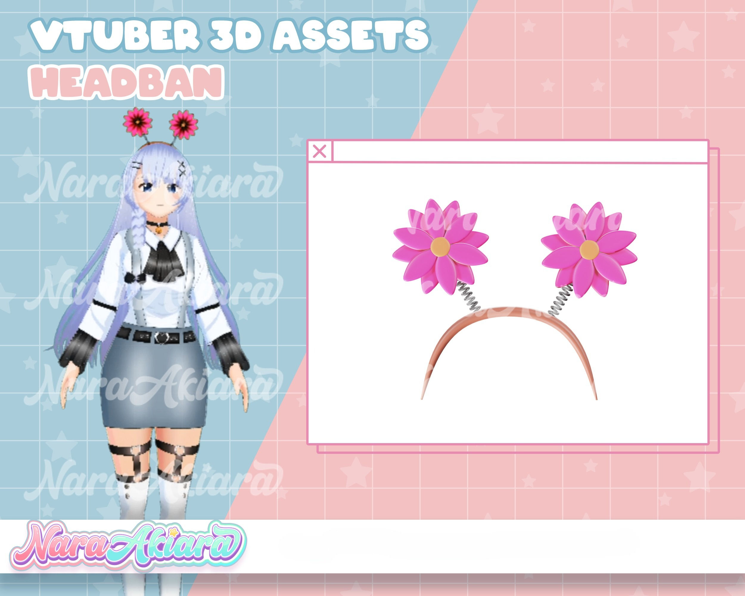 Explore Dazzling 3D Assets Headbands for VTuber Characters and Distinctive Style