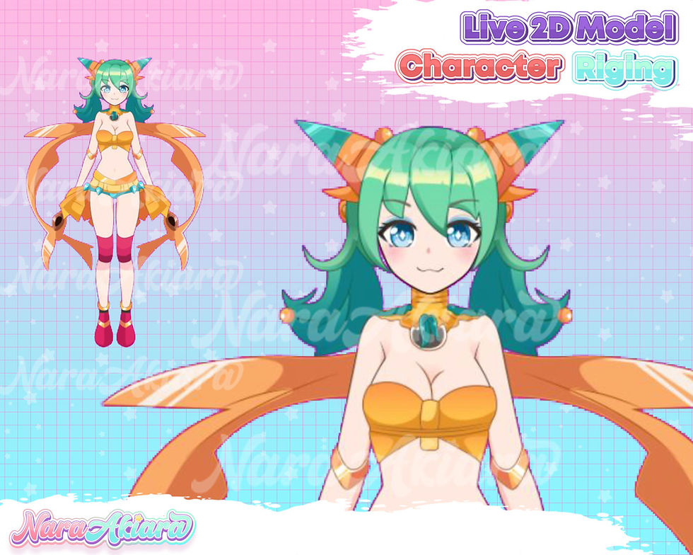 サムネイル： Unleash the Cuteness with Vtuber Live2d Model Anime Loli Tosca Hair Girl