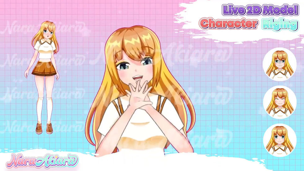 Thumbnail: Experience the Vibrant Persona of the Yellow Hair Young Girl in Vtuber Live2d