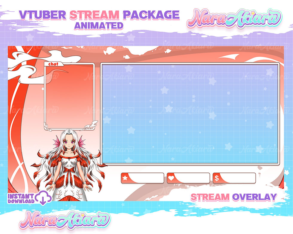 섬네일: Unleash the Magic with the Anime Fish Girl Overlay Stream Pack