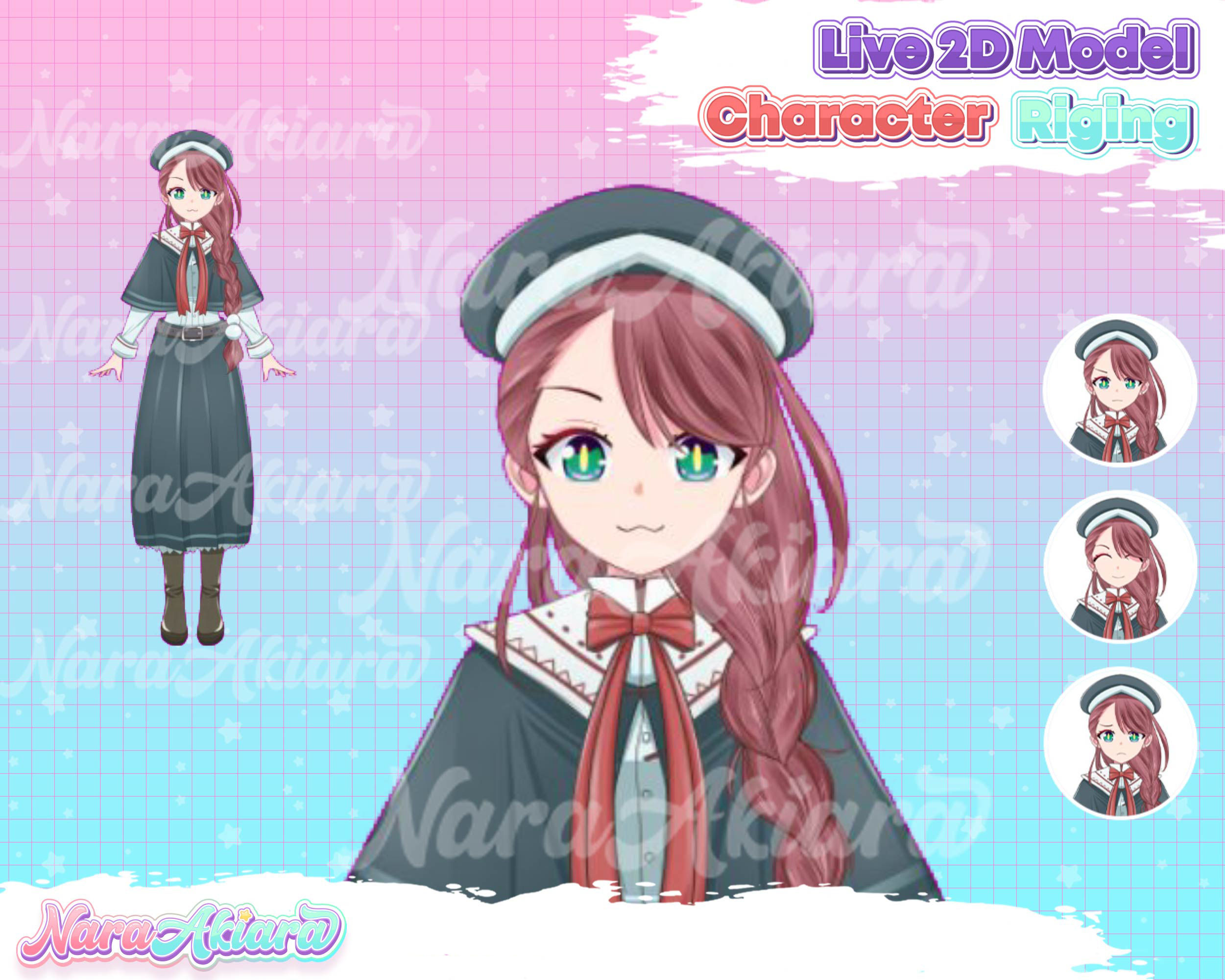 Set Sail with Style Vtuber Live2d Anime Black Sailor Girl Clothes for Streamers