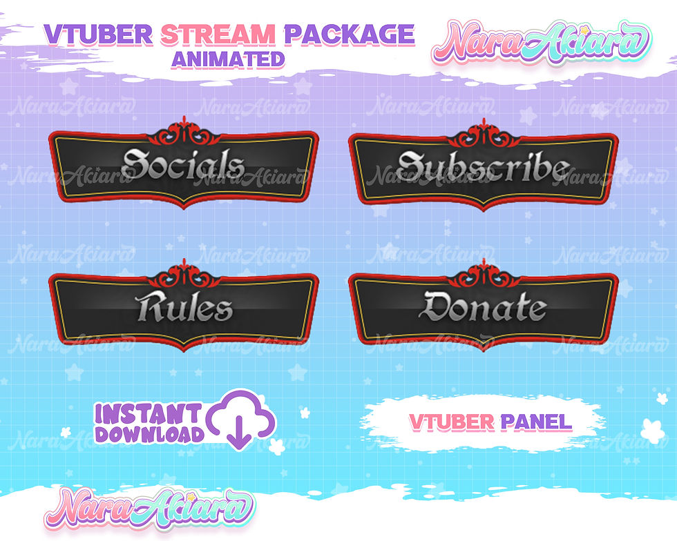 Thumbnail: Elevate Your Stream with the Anime Red Cape Girl Overlay Stream Package