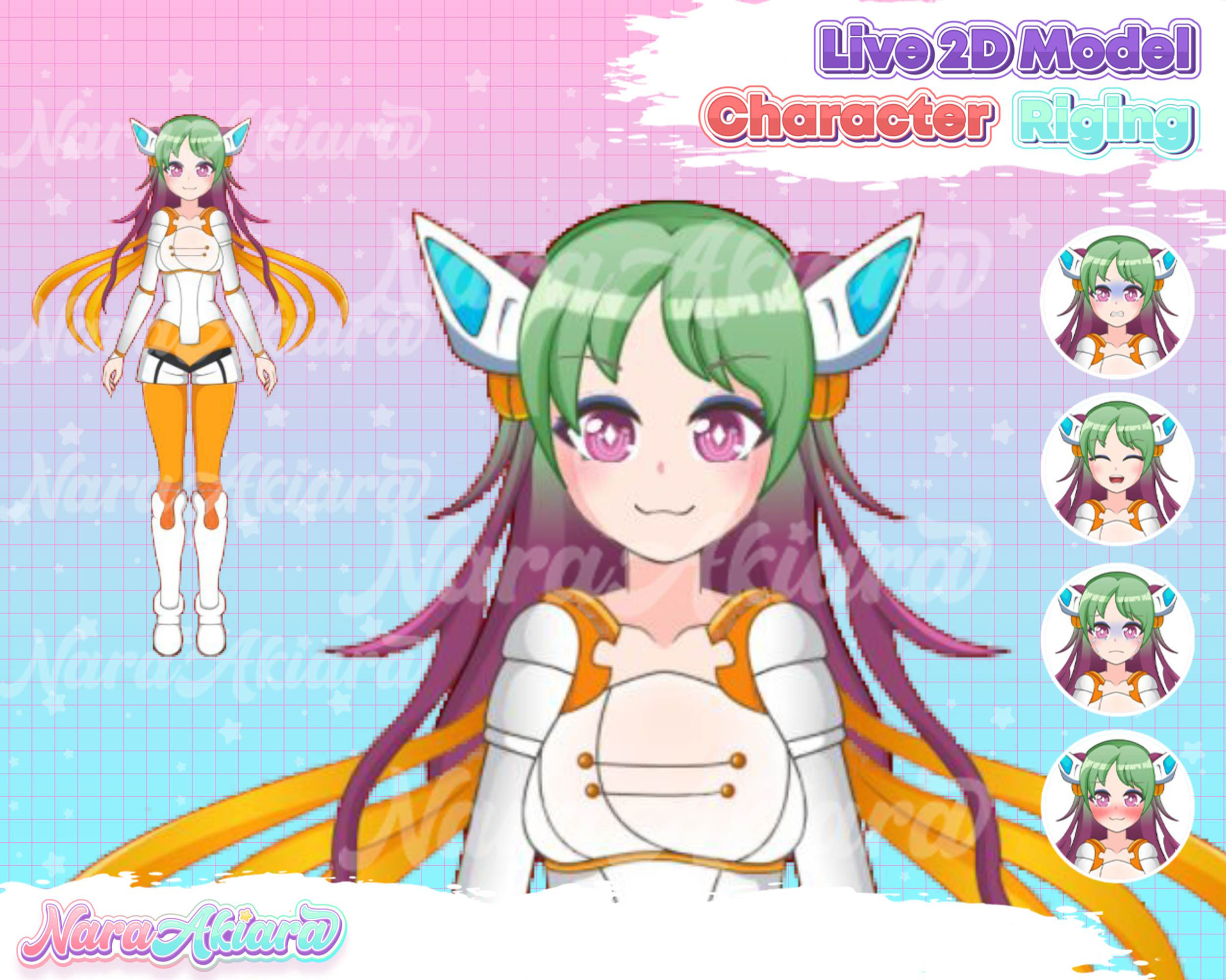 Elevate Your Streams with Vtuber Live2d Anime The Yellow Cyber Girl Experience