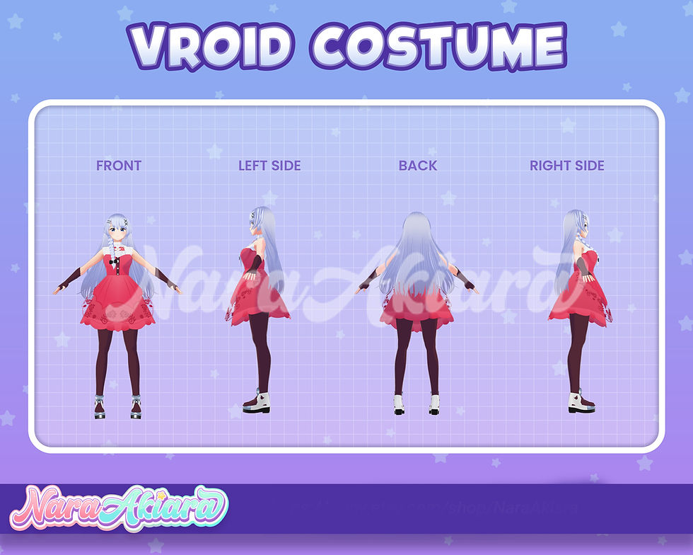 Thumbnail: Unleash Your Playful Side with the Cute Red Dress Collection in 3D Vroid Costume