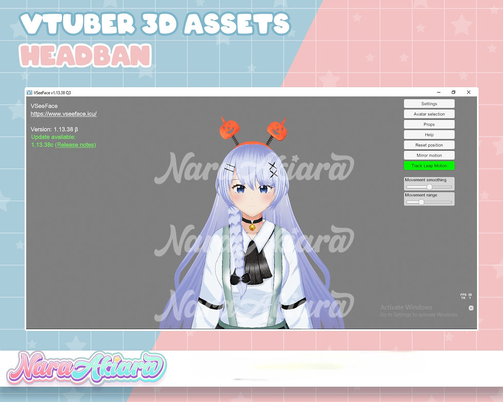 サムネイル： Elevate Your VTuber with Exquisite 3D Assets Headbands for Distinctive Avatars
