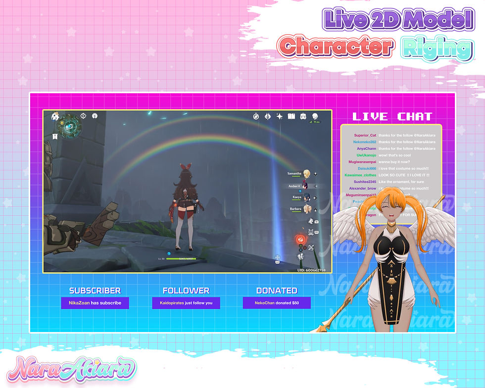 サムネイル： Create Your Own Heavenly Experience with Vtuber Live2D Braided Hair Angel Girls
