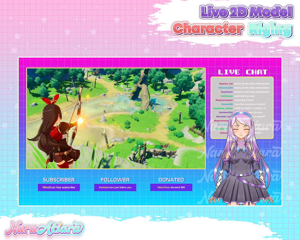 縮圖：Experience the Magic of the Vtuber Live2d Model Anime Purple Lavender Girl