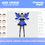 Thumbnail: Elegant Anime Girl 3D VTuber Model Elysa Blue Dress with Fantasy Outfit