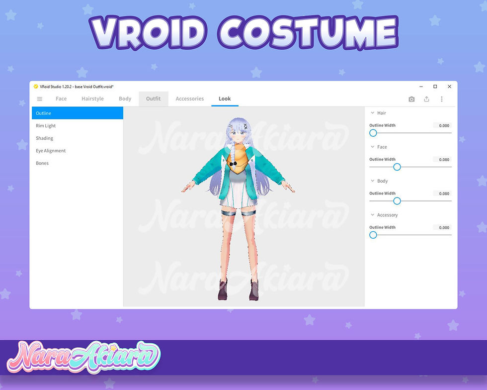 Thumbnail: Elevate Your Vtuber Stream with the 3D Vroid Costume Blue Jacket
