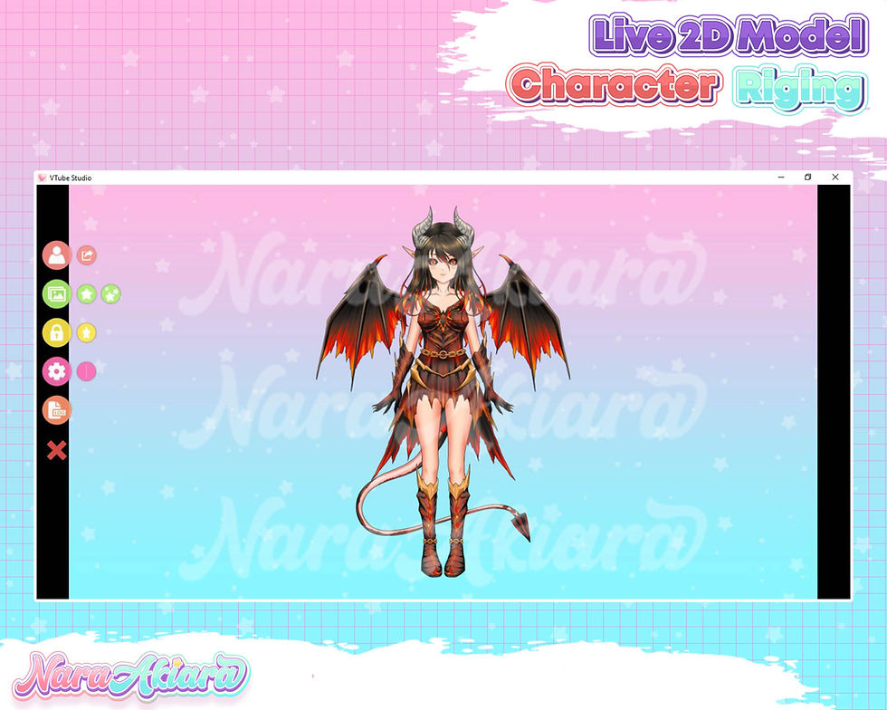 섬네일: Unleash the Power of the Vtuber Live2d Model Anime Red Demonic Girl