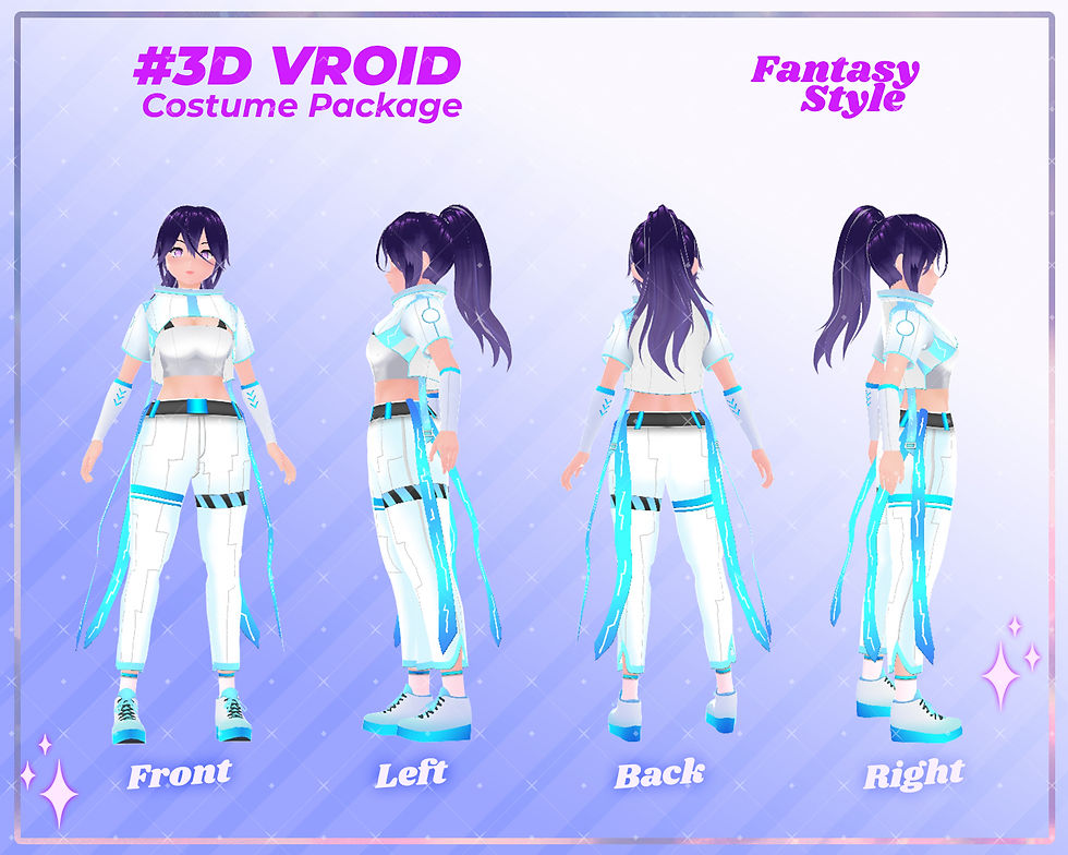 サムネイル： 3D VRoid Clothes Pack: The Mystic Summoner - Magical Fantasy Robe