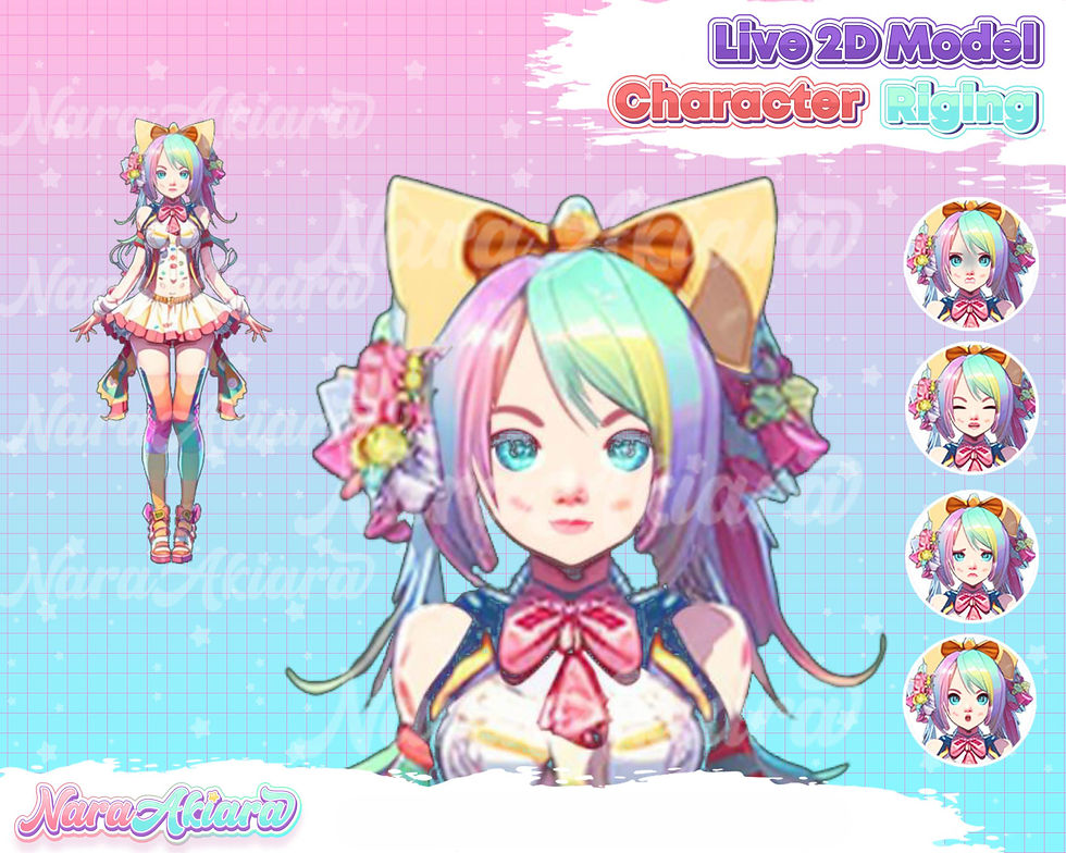 Experience the Vibrant World of the Vtuber Live2d Model Anime Young Girl