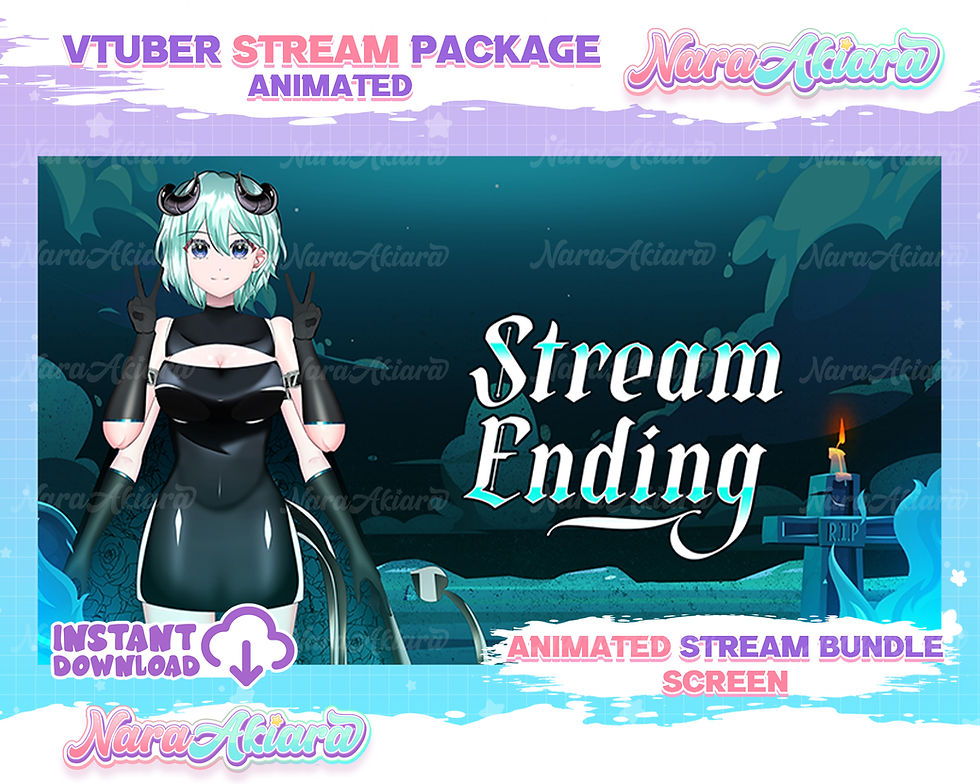 縮圖：Unleash the power of darkness with Anime Girl Demon Overlay Stream Package