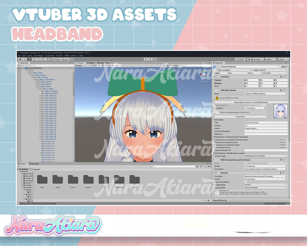 サムネイル： Enhance VTuber Look with Exquisite 3D Assets Headbands for Radiant Personalities