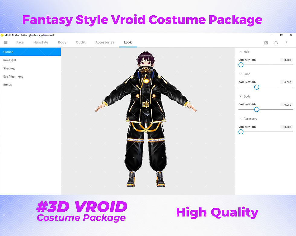 섬네일: Epic Fantasy Male Outfit Pack for 3D VRoid Model Heroes and Adventurers