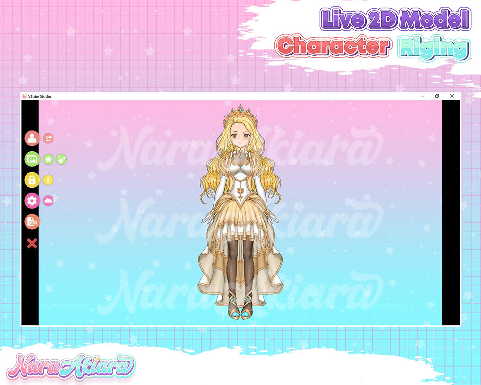 섬네일: Royal Charm with the Vtuber Live2d Model Anime Girl Golden Queen