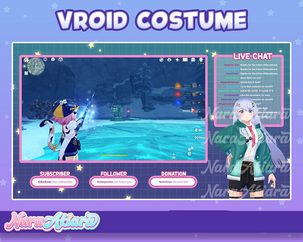 縮圖：Sweet in Style with White Shirt with Green Hoodies for VRoid Avatars