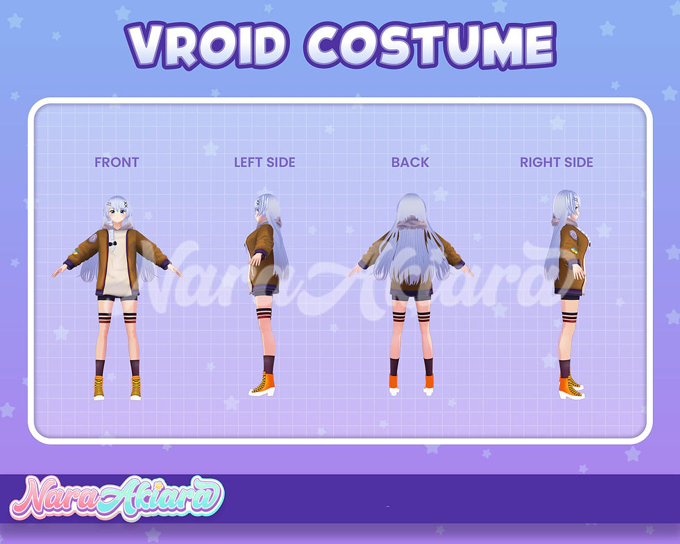 Thumbnail: Wrap Your Avatar in Warmth with 3D Brown Hoodie Vroid Clothes Creation