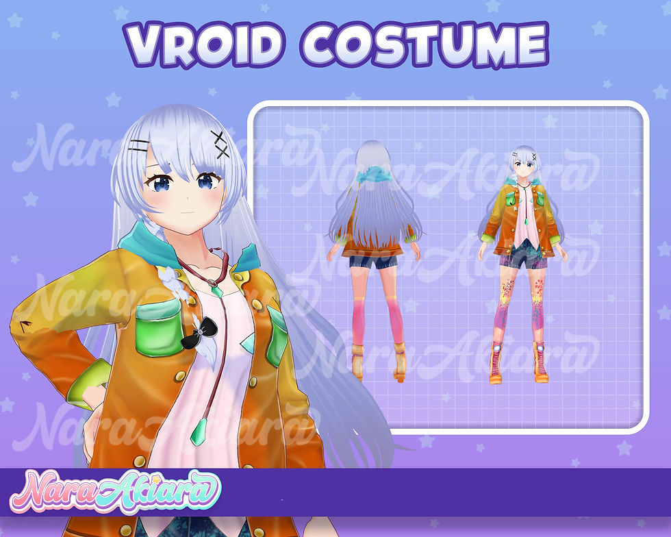 Get Cozy with a3D Vroid Clothes Light Brown Parka for Your VRoid Avatar