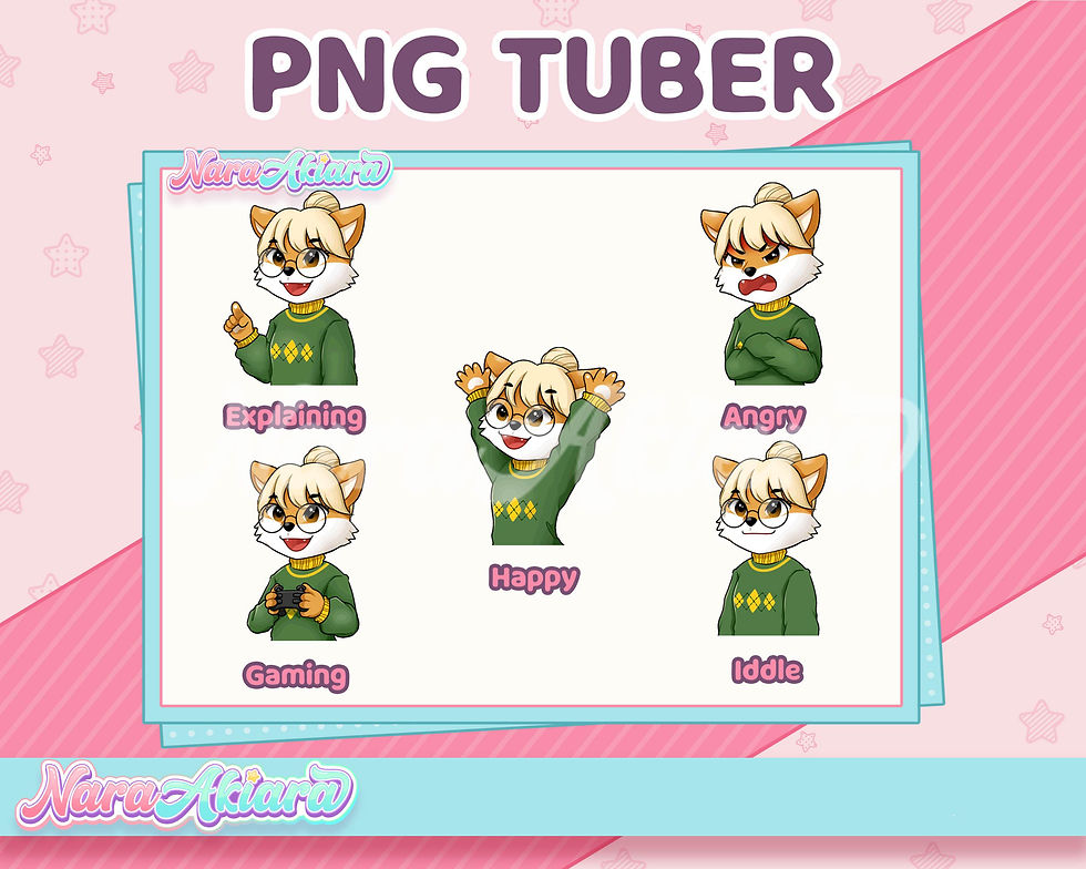 섬네일: Elevate Your Streams with Cute PNG Tuber Puppy Girl Perfect for Dynamic Streamer