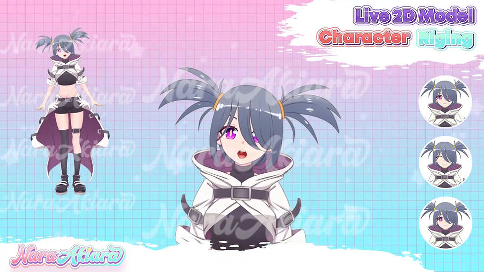 サムネイル： Elevate your Vtuber Stream with our Live2D Model Anime Braided Blue Hair Girl