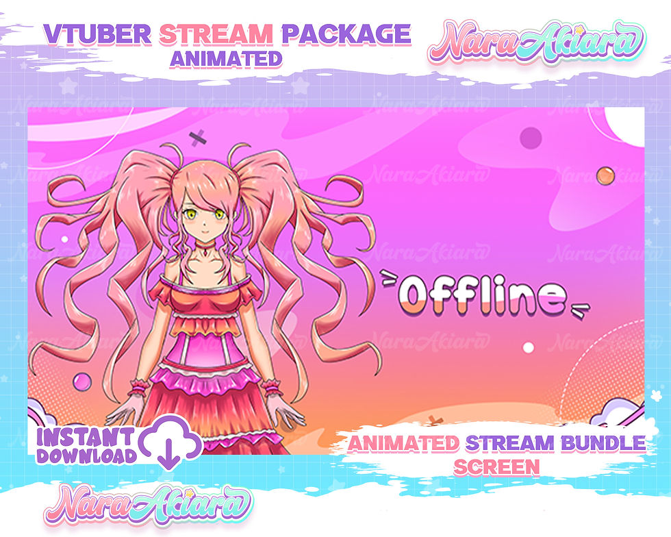 Thumbnail: Elevate Your Streams with the Anime Pink Hair and Pink Dress Overlay Stream Pack