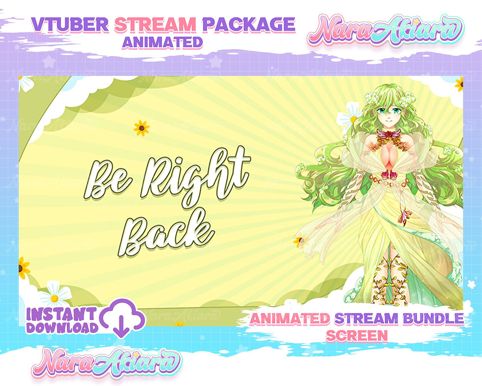 縮圖：Enhance your stream with the captivating Anime Girl Overlay Stream Package