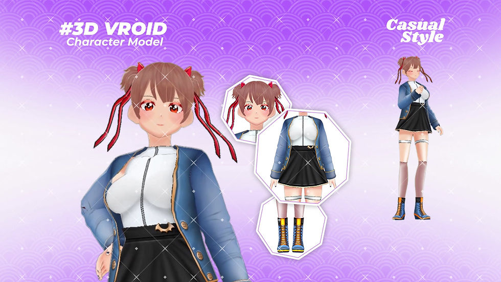 Thumbnail: 3D Vroid Model Amara Keina, Unique Anime Inspired Character Design for VTubers
