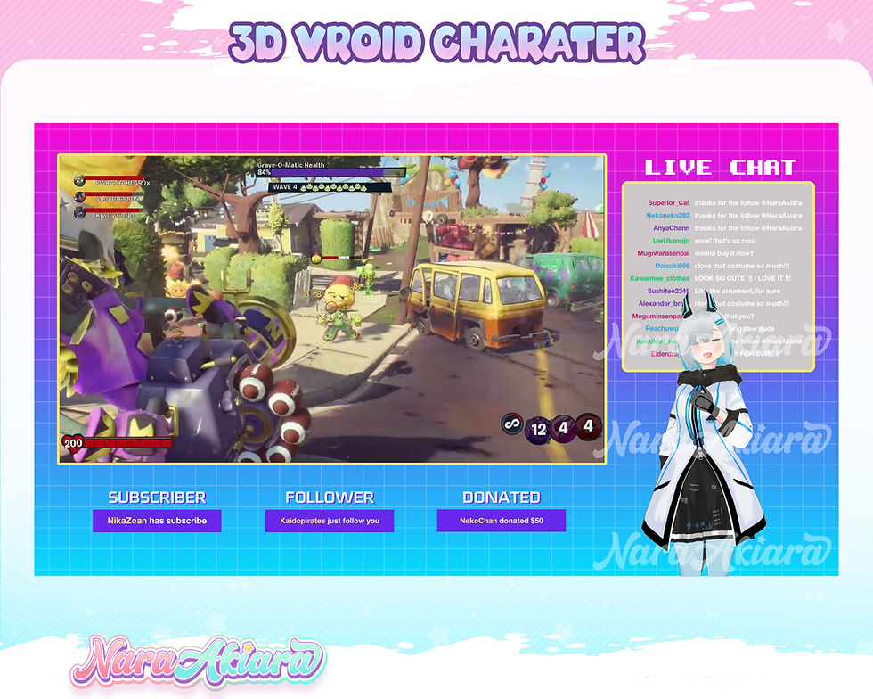 섬네일: Ignite Your Streaming Journey with a Dazzling White Hair Cyber Anime Girl