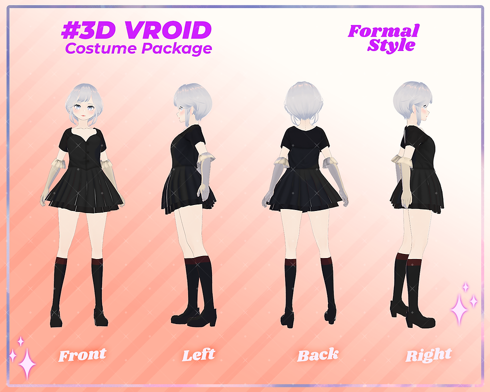 サムネイル： 3D VRoid Clothes Pack: Grand Soirée, A Complete Formal Gown & Suit Collection