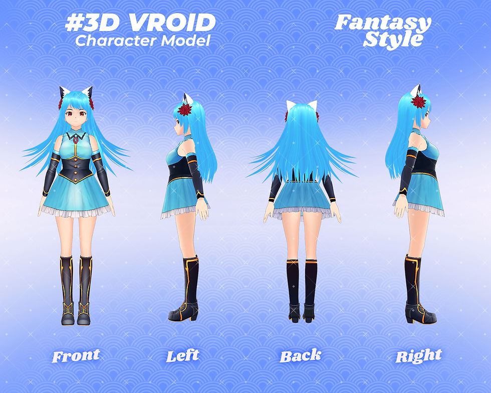 Thumbnail: Elegant 3D VRoid Model Olyfiaa Fantasy Anime Girl for Digital Creators