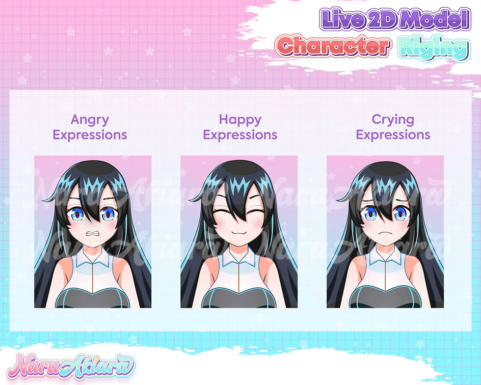 サムネイル： Experience the Anime Gothic Blue Girl VTuber Avatar for Your Streaming Journey