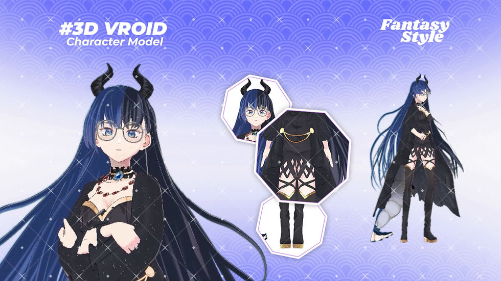 Thumbnail: Fantasy Dragon Inspired 3D VRoid Model with Anime Style Outfit and Unique Design