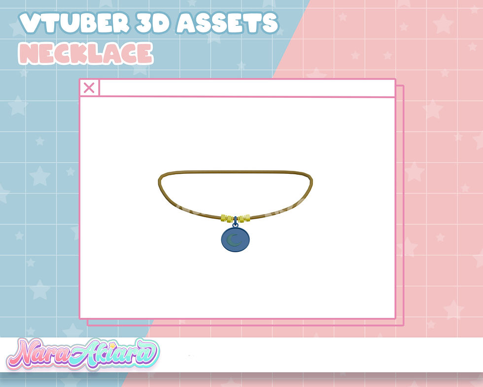サムネイル： Necklace Charms Cute 3D Accessories for Your VTuber Look