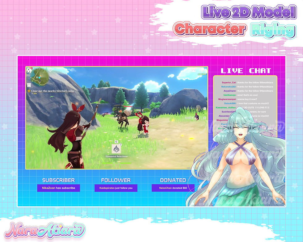 縮圖：Unleashing Creativity and Imagination with Our Vtuber Live2D Blue Mermaid Anime